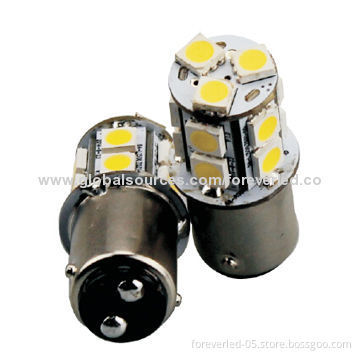 Car 13pcs 5,050SMD LED Turn Tail Light Bulbs, White, Wide Voltage DC 8-30V, 1,076, BA15D BaseNew